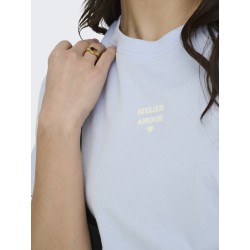 JDY May Pisa Kortærmet Print T-shirt - Kentucky Blue