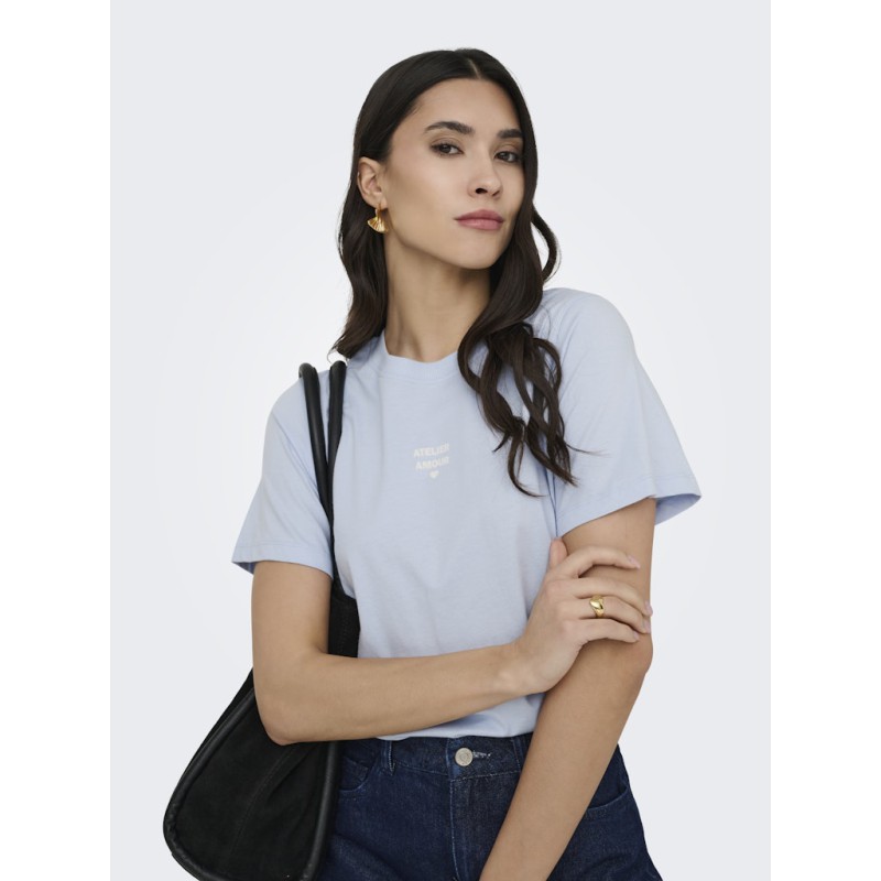 JDY May Pisa Kortærmet Print T-shirt - Kentucky Blue