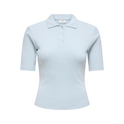 JDY Salsa S/S Polo Top - Cashmere Blue