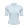 JDY Salsa S/S Polo Top - Cashmere Blue