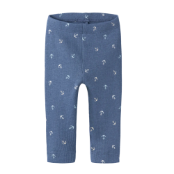 NAME IT baby Anchor Long John Leggings - Vintage Indigo