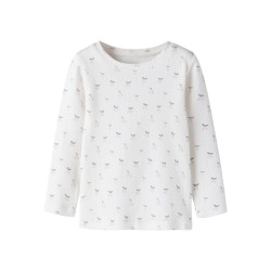 NAME IT Mini FiCherry Langærmet Slim Bluse - Cloud Dancer