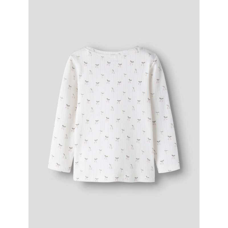 NAME IT Mini FiCherry Langærmet Slim Bluse - Cloud Dancer