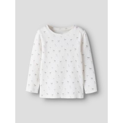 NAME IT Mini FiCherry Langærmet Slim Bluse - Cloud Dancer
