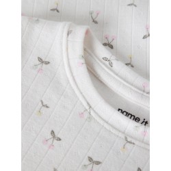 NAME IT Mini FiCherry Langærmet Slim Bluse - Cloud Dancer