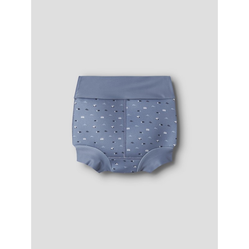 NAME IT Mini Zippo Badeshorts med Skjold - Vintage Indigo
