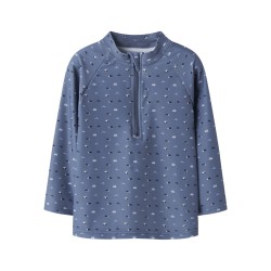 NAME IT Mini Zippo 3/4 Uv Svømme Bluse - Vintage Indigo