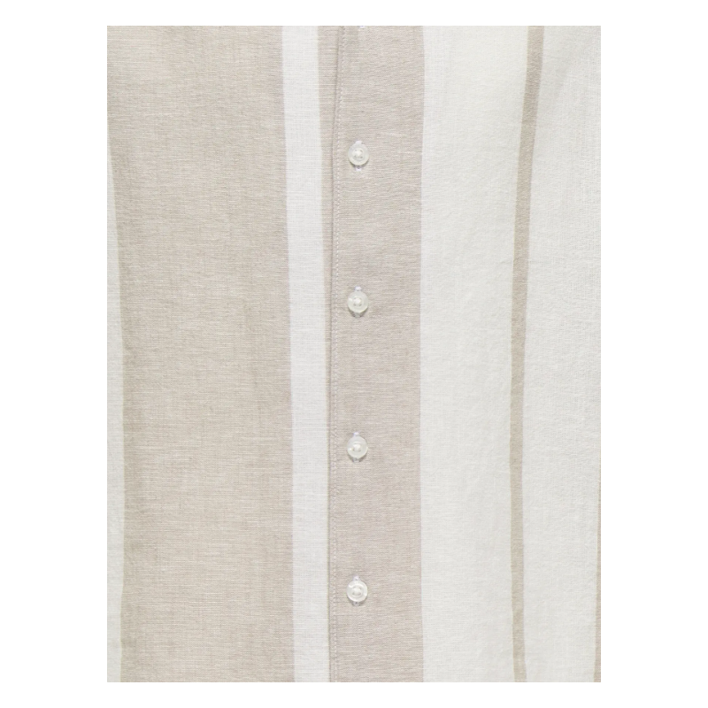 ONLY & SONS JUNIOR Caiden Kortærmet Hør Skjorte - Vintage Khaki