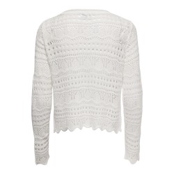 JDY Sun Lay Strik Pullover - Cloud Dancer