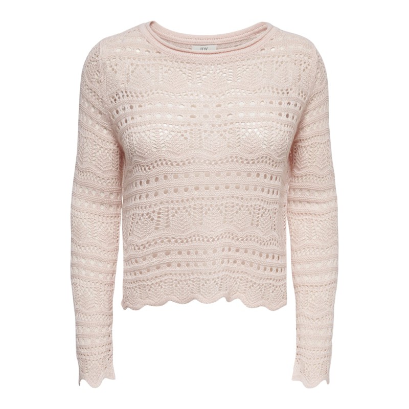 JDY Sun Lay Strik Pullover - Pink Dogwood