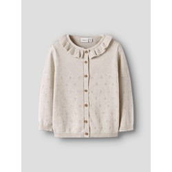 NAME IT Mini Diame Langærmet Strik Cardigan - Peyote Melange