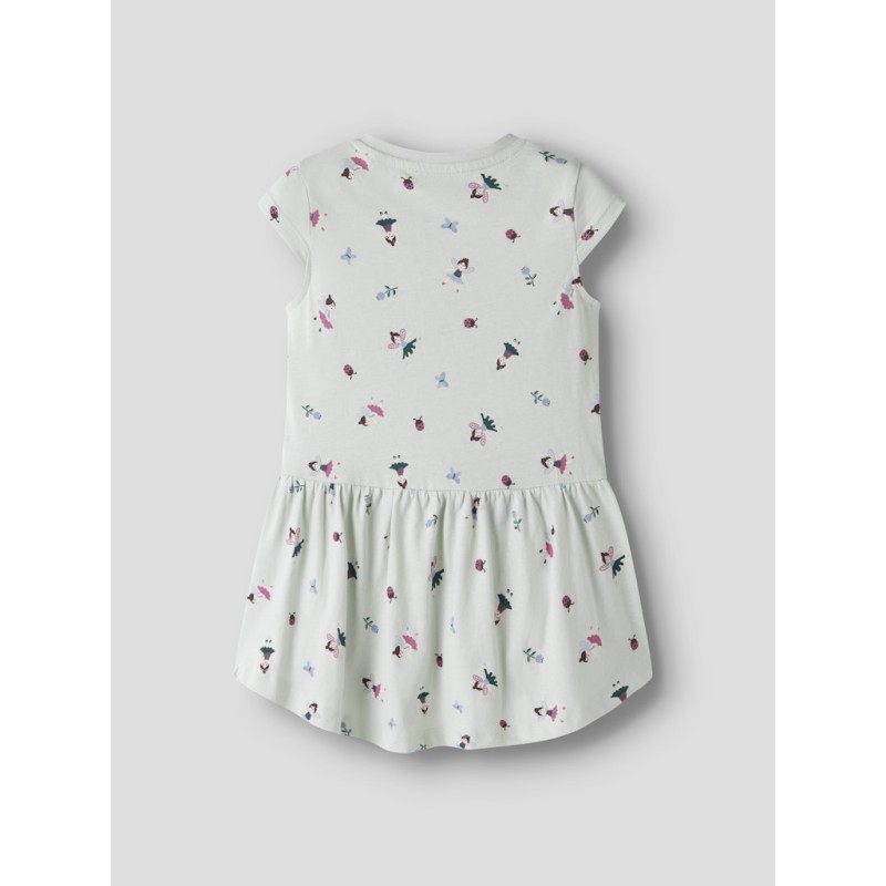 NAME IT MINI Vigga Capsl Kjole - Pale Aqua / Fairy Garden