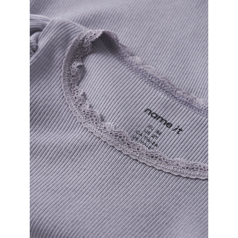 NAME IT MINI Kab Top - Lavender Gray