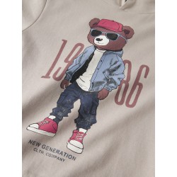 NAME IT Kids Dobs Hoodie Sweatshirt - Chateau Gray