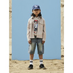 NAME IT Kids Dobs Hoodie Sweatshirt - Chateau Gray