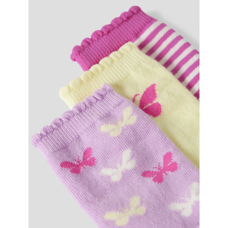 NAME IT MINI Jola 3-Pak Strømper - Pear Sorbet Pirouette / Strawberry Moon