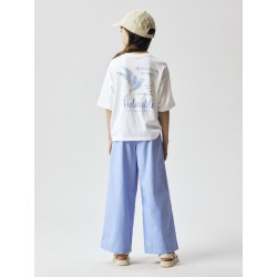 NAME IT Kids Floritta Brede Bukser - Purple Impression