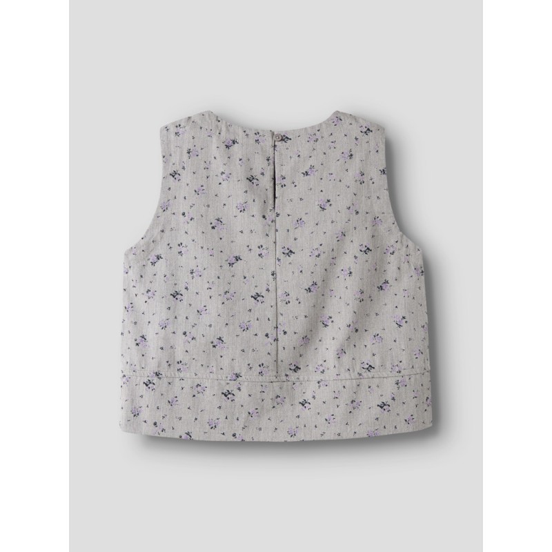 NAME IT Kids Drita Kort Top - Lavender Gray