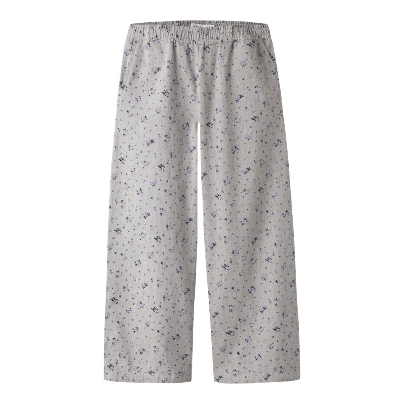 NAME IT Kids Drita Brede Bukser - Lavender Gray