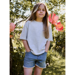 NAME IT Kids Darmilla S/S Relaxed T-shirt - Light Grey Melange