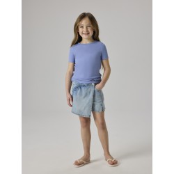 NAME IT Kids Nakal Kortærmet Slim Top - Purple Impression