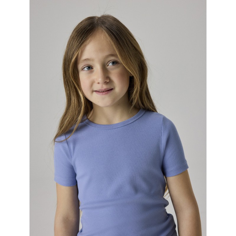 NAME IT Kids Nakal Kortærmet Slim Top - Purple Impression