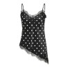 ONLY Bella Strop satin Blonde Top - Black and white dots