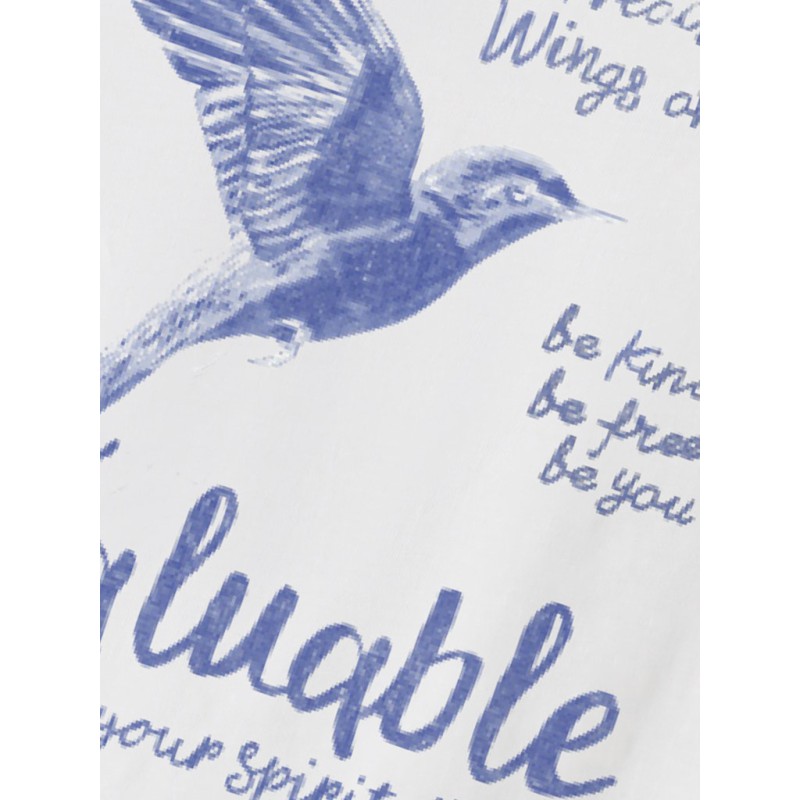 NAME IT Kids Francine Kortærmet Relaxed T-shirt - Bright White