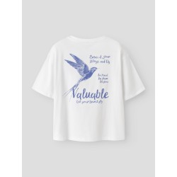 NAME IT Kids Francine Kortærmet Relaxed T-shirt - Bright White