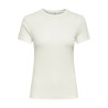 JDY Lucky S/S Rund Hals T-shirt - Cloud Dancer