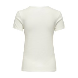 JDY Lucky S/S Rund Hals T-shirt - Cloud Dancer