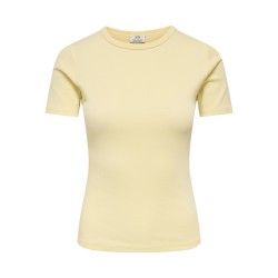 JDY Lucky S/S Rund Hals T-shirt - Pastel Yellow