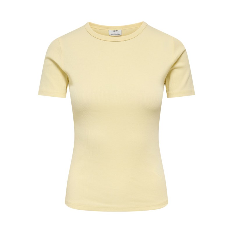 JDY Lucky S/S Rund Hals T-shirt - Pastel Yellow