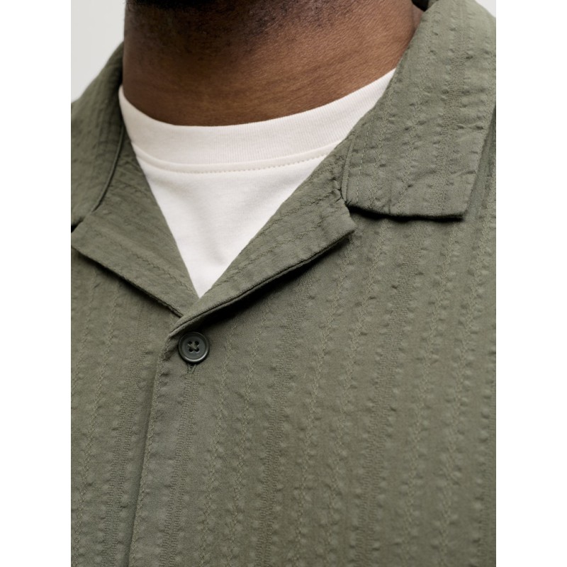 JACK & JONES Plus Tyson Resort kortærmet Skjorte - Vetiver