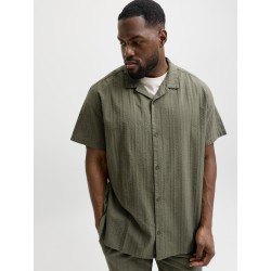 JACK & JONES Plus Tyson Resort kortærmet Skjorte - Vetiver