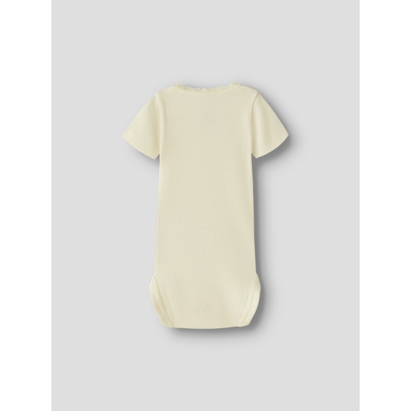 NAME IT Baby Kab Rib Kortærmet Bodystocking - Pear Sorbet