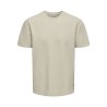 ONLY & SONS Kian Seersucker T-shirt - Silver Linning