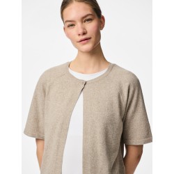 PIECES Bree S/S Strik Cardigan - Crockery