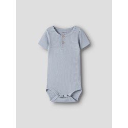 NAME IT BABY Kab Kortærmet Bodystocking - Blue Fog