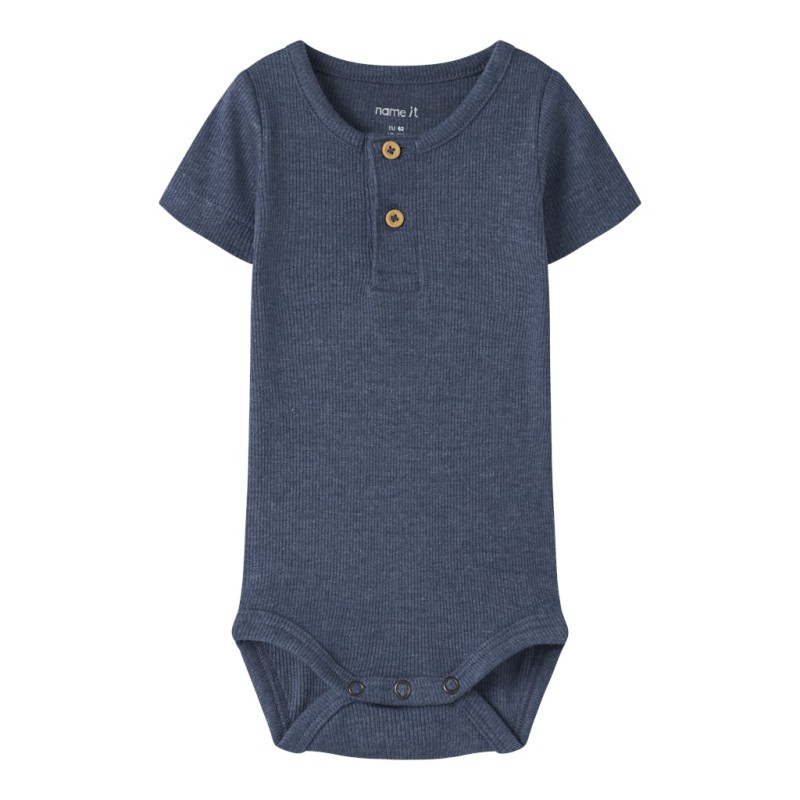 NAME IT BABY Kab Kortærmet Bodystocking - Vintage Indigo