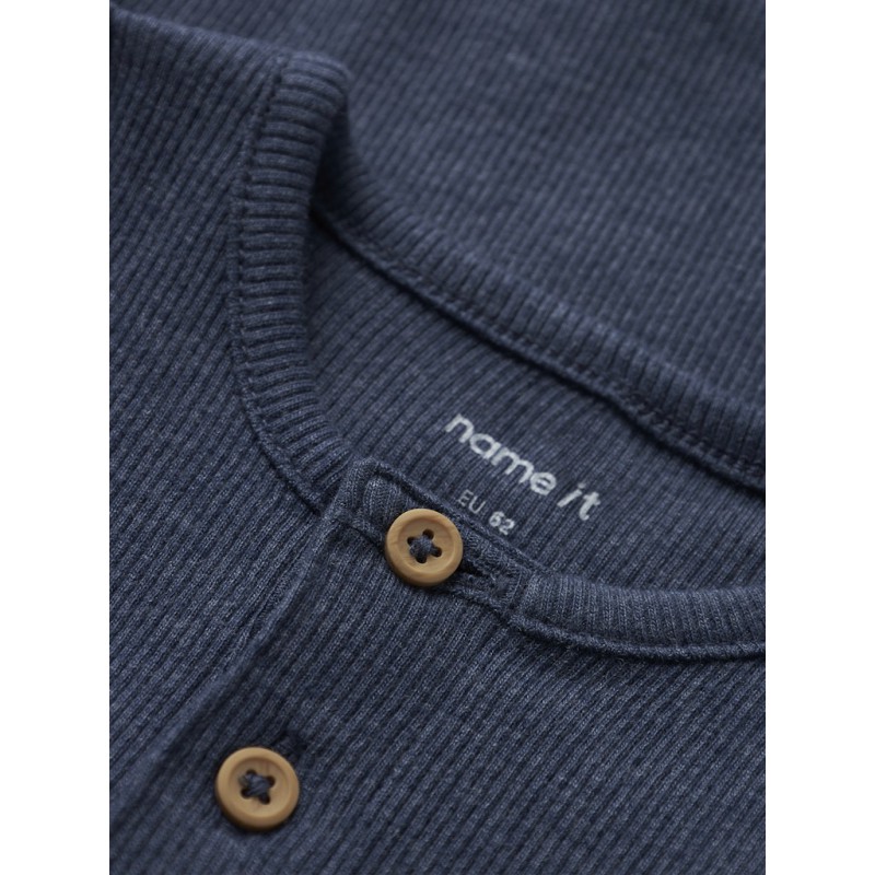 NAME IT BABY Kab Kortærmet Bodystocking - Vintage Indigo