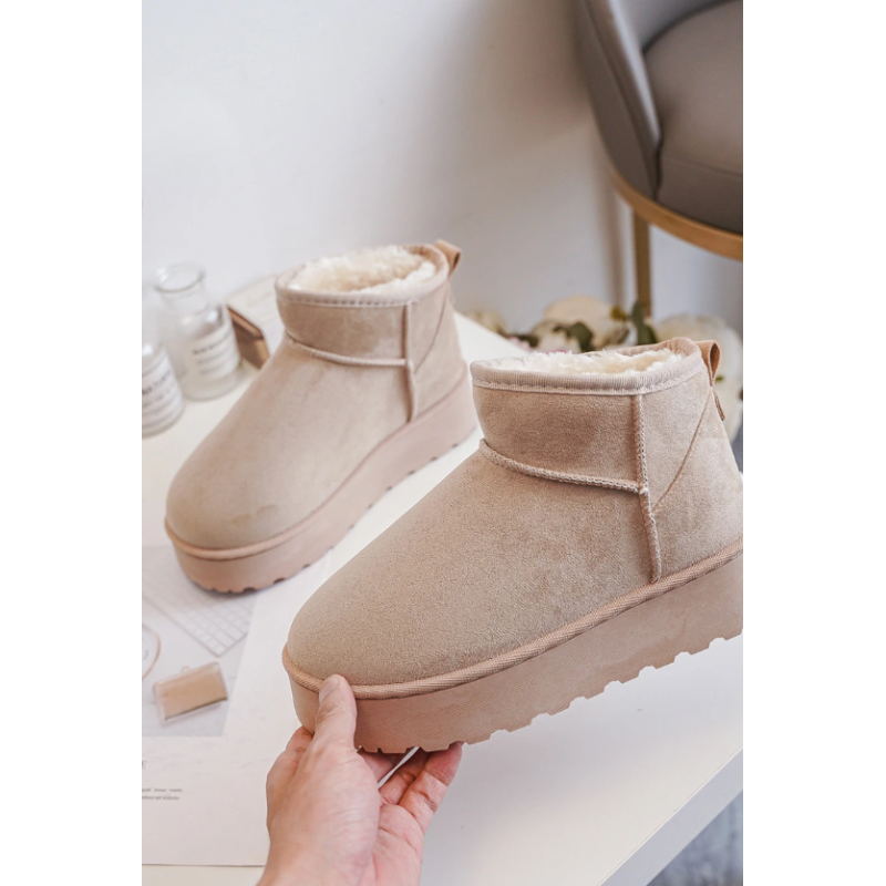 ITALIA Kids Platform Bamsesko M. Høj skaft - Beige