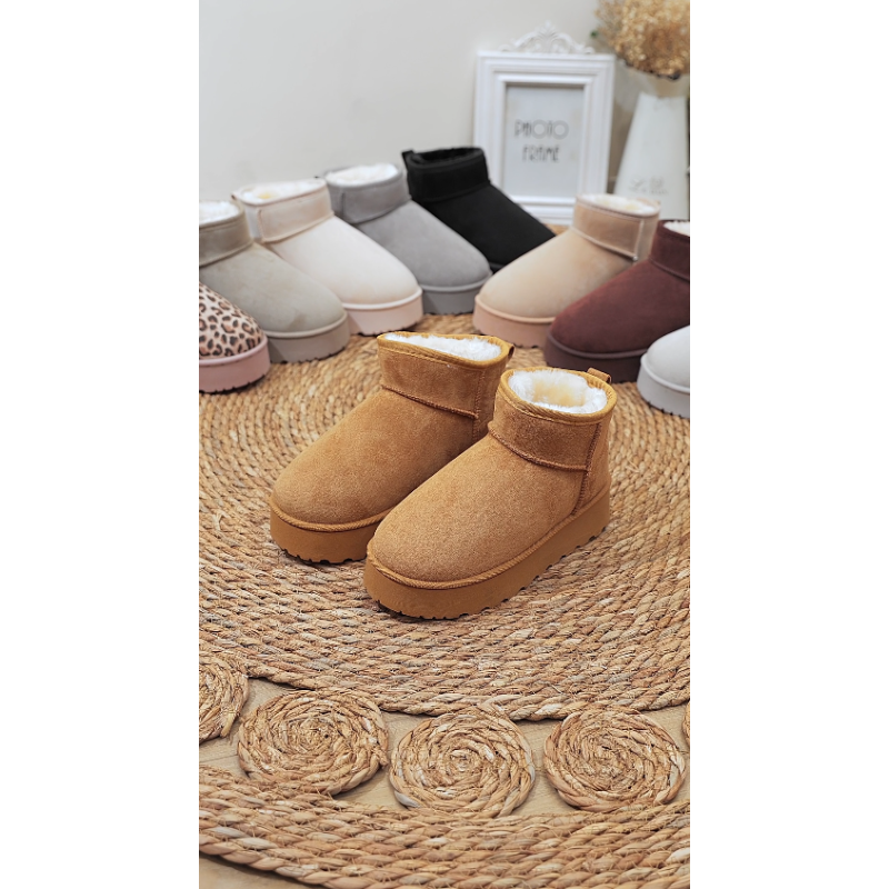 ITALIA Kids Platform Bamsesko M. Høj skaft - Camel