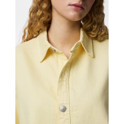 PIECES Sky kortærmet denim skjorte - French Vanilia