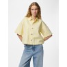 PIECES Sky kortærmet denim skjorte - French Vanilia