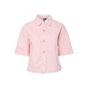 PIECES Sky kortærmet denim skjorte - Roseate Spoonbill