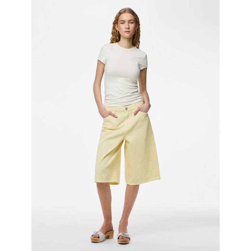 PIECES Sky denim shorts - French Vanilla