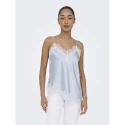 ONLY Bella Strop satin Blonde Top - Niagara Mist