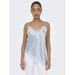 ONLY Bella Strop satin Blonde Top - Niagara Mist