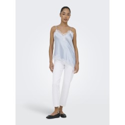 ONLY Bella Strop satin Blonde Top - Niagara Mist